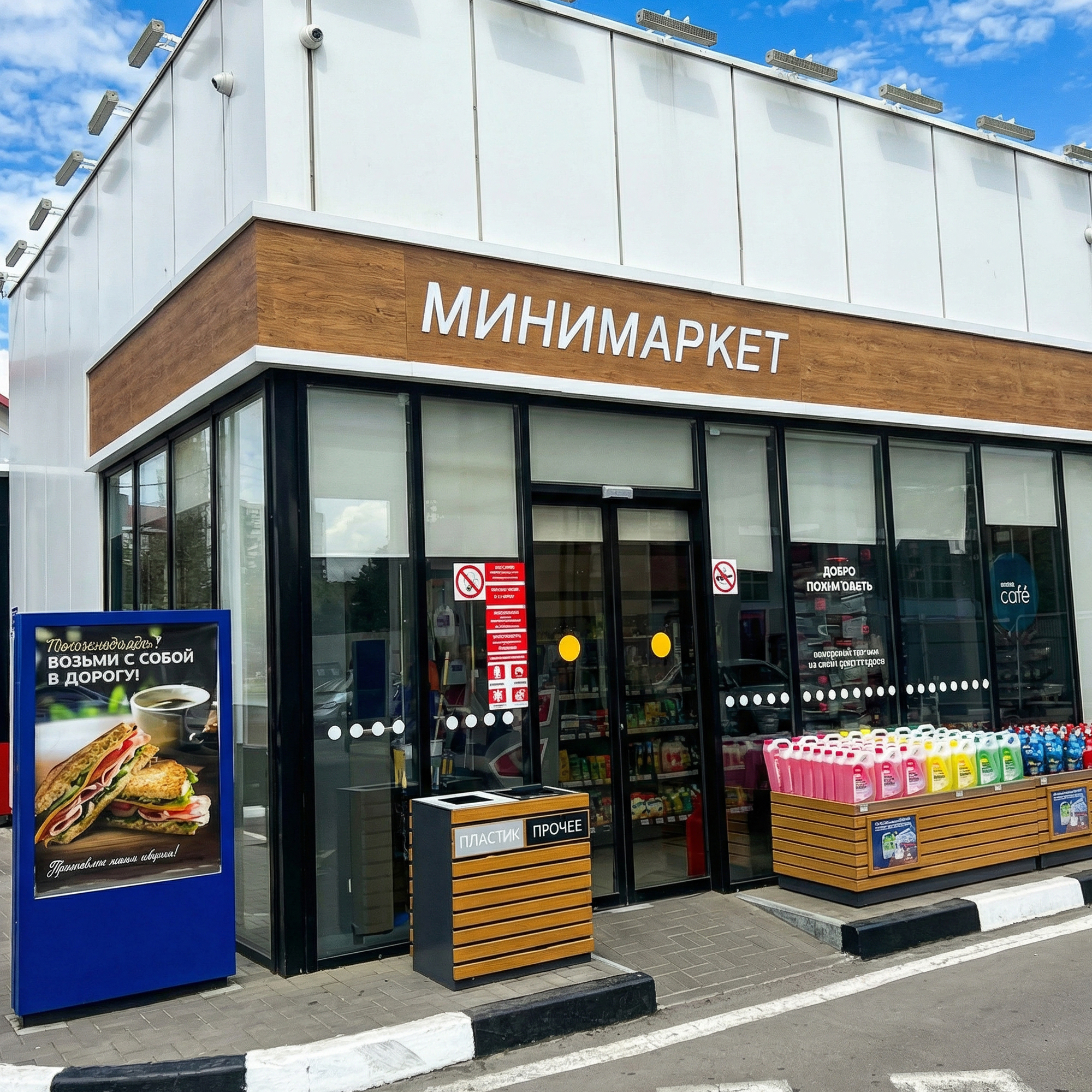 Комплектация торговой зоны для АЗС Teboil
